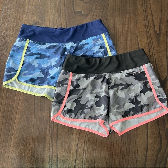 EUC Girls JUSTICE Active Athletic Shorts Bundle - Size 12 - Picture 1 of 15